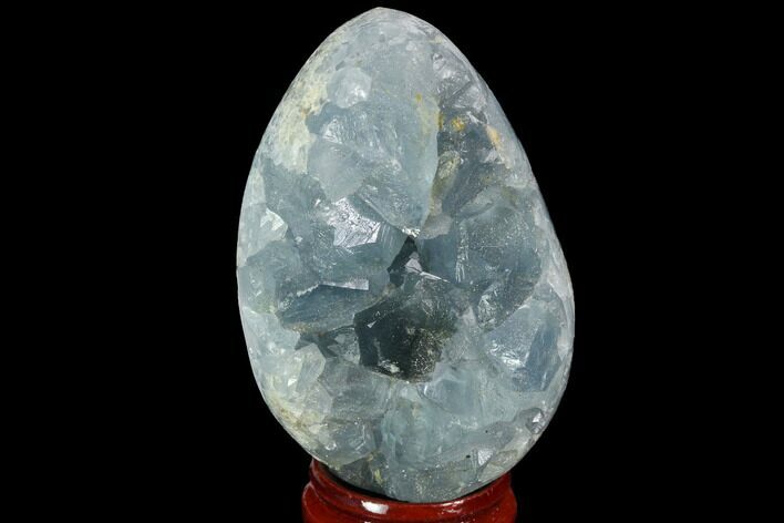 Crystal Filled Celestine (Celestite) Egg Geode - Madagascar #98783
